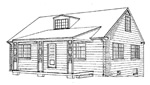 4 bedroom 27' × 38', 1 1/2 story house - free plans