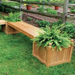 manufactured bench planter