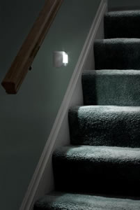 Motion-activated indoor/outdoor stair light