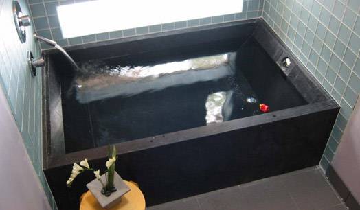 concrete bathtub
