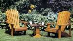 Adirondack chair and matching table plans