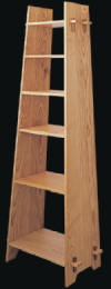 six shelf trapezoid bookcase plans