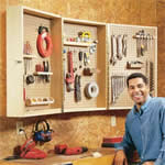 folding tool wall cabinet
