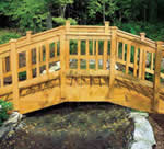 garden bridge with complex construction, site has good instructions
