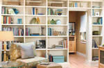 built-in bookcase covers wall plan