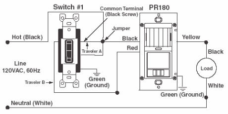 PR150 & PR180 Wiring Diagram 3-Way Switch Replacement