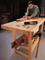 inexpensive, sturdy workbench - free plans, drawings and instructions