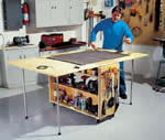 roll around workbench - free plans, drawings and instructions