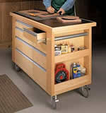 workbench on wheels - free plans, drawings and instructions