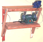 wall mounted folding workbench - free plans, drawings and instructions