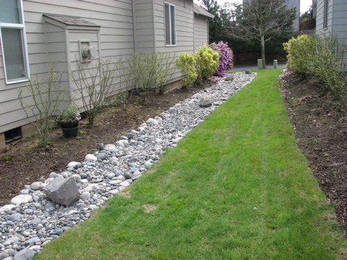 Simple, on-ground French drain