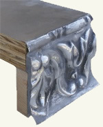 Ornate pewter countertop edge - 1