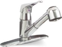 Straight spout kitchen faucet with pull-out sprayer