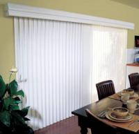 Window treatments - Vertical blinds on outside of sliding glass door