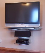 Flat panel TV 3 shelf wall mounting