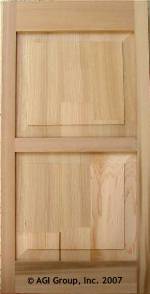 Raised panel exterior wood shutter