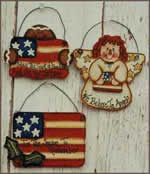 patriotic ornaments - free plans, drawings & instructions