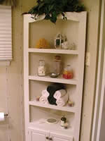 bathroom corner shelf unit