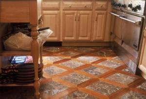 hardwood and marble floor