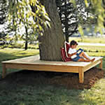 square wraparound tree bench plans, drawings & instructions