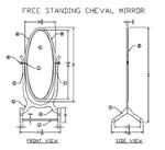 Cheval mirror - free plans, drawings & instructions