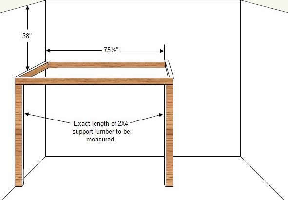 Mounting opposite side and front horizontal 2 x 4 members and front posts.