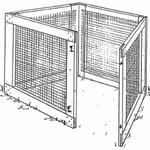 Wood and wire compost bin