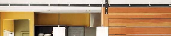 contemporary sliding door track and hardware