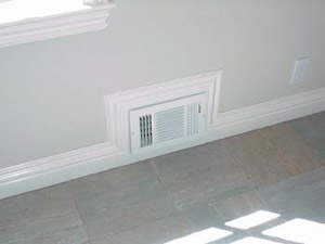 baseboard around wall vent