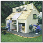 garden shed and firewood storage - free plans, drawings & instructions
