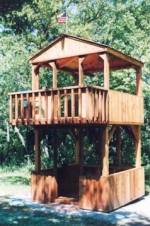2 level frontier style playhouse - free plans, drawings & instructions