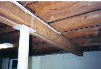 girder supported by lally column