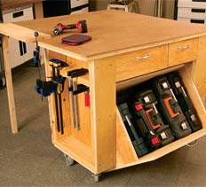 mobile workbench and tool center - free plans, drawings and instructions