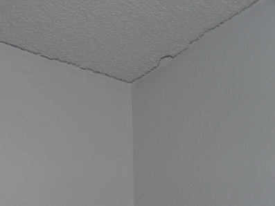 ceiling separating from walls