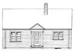 3 bedroom, 1 1/2 story house, 24' × 34' - free plans
