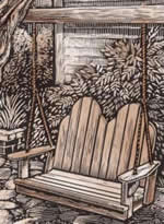 Adirondack porch swing