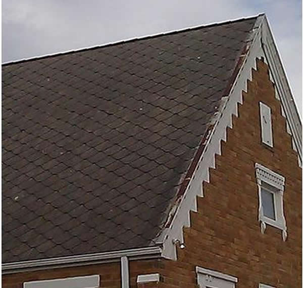 asbestos roof on a house