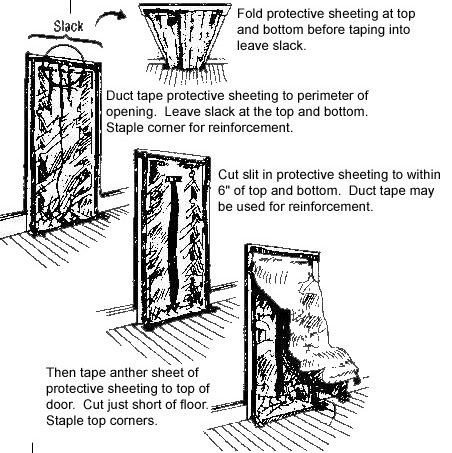 barriers prevent dust during remodel or home improvement