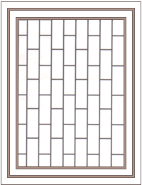 hardwood flooring brick pattern half bond with two feature strips