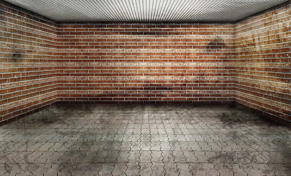 empty interior of a brick building
