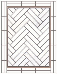 hardwood flooring double herringbone with two block border and feature strip