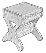 footstool plans with leather top