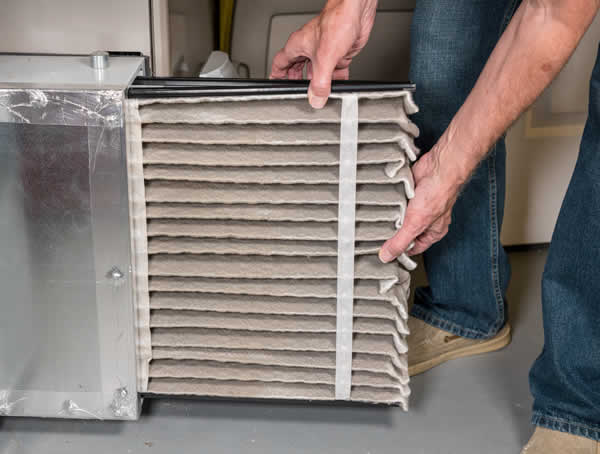 removing furnace filter from furnace