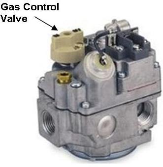 hot water tank gas control valve