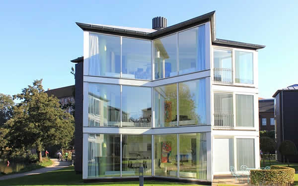 modern glass house