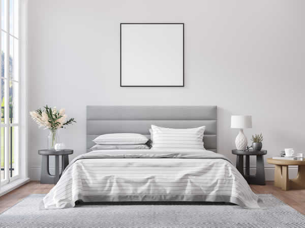bedroom painted grey