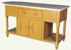 Manufactured kitchen island