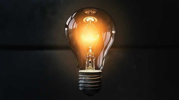 burning light bulb