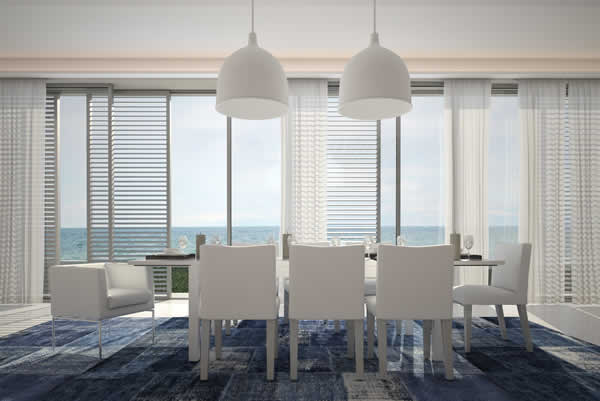dining room with ocean view
