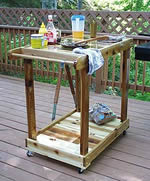 outdoor grill table barbecue cart